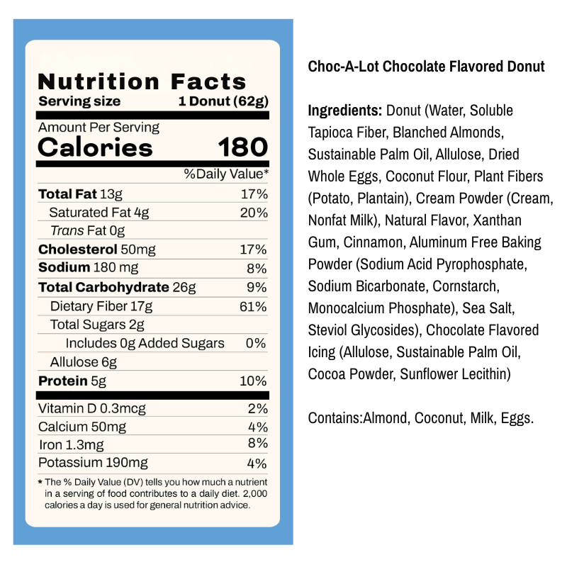 Low Carb Donuts Variety Pack (12 donuts) | 6 Chocolate and 6 Horchata | Low Carb, Keto, Gluten-Free Donuts