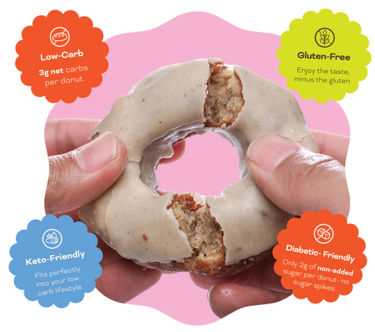 Low Carb Donuts Variety Pack (12 donuts) | 6 Chocolate and 6 Horchata | Low Carb, Keto, Gluten-Free Donuts