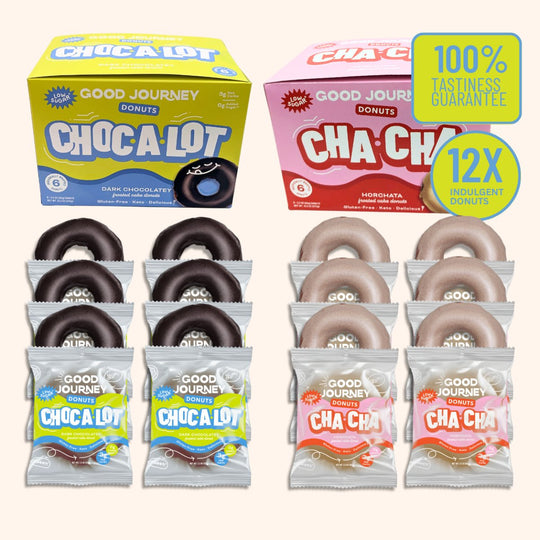 Low Carb Donuts Variety Pack | Chocolate and Horchata | 2 Boxes - Good Journey Donuts